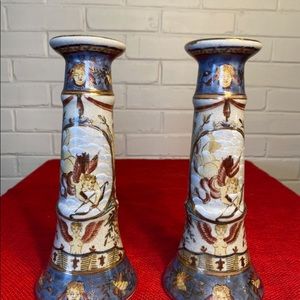 Pair Of Vintage European Candle Holders